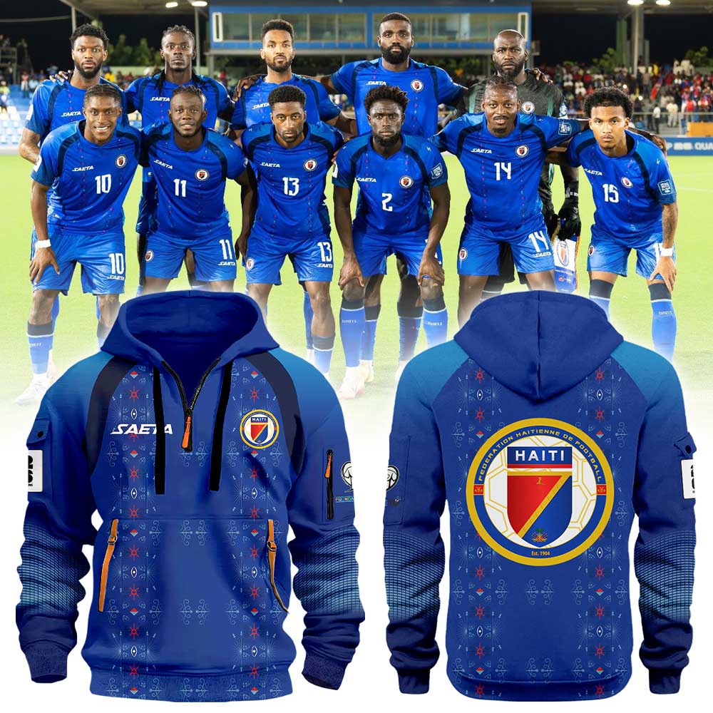 Haïtienne De Football 2026 World Cup Collection Combo Zip 1/4 Hoodie