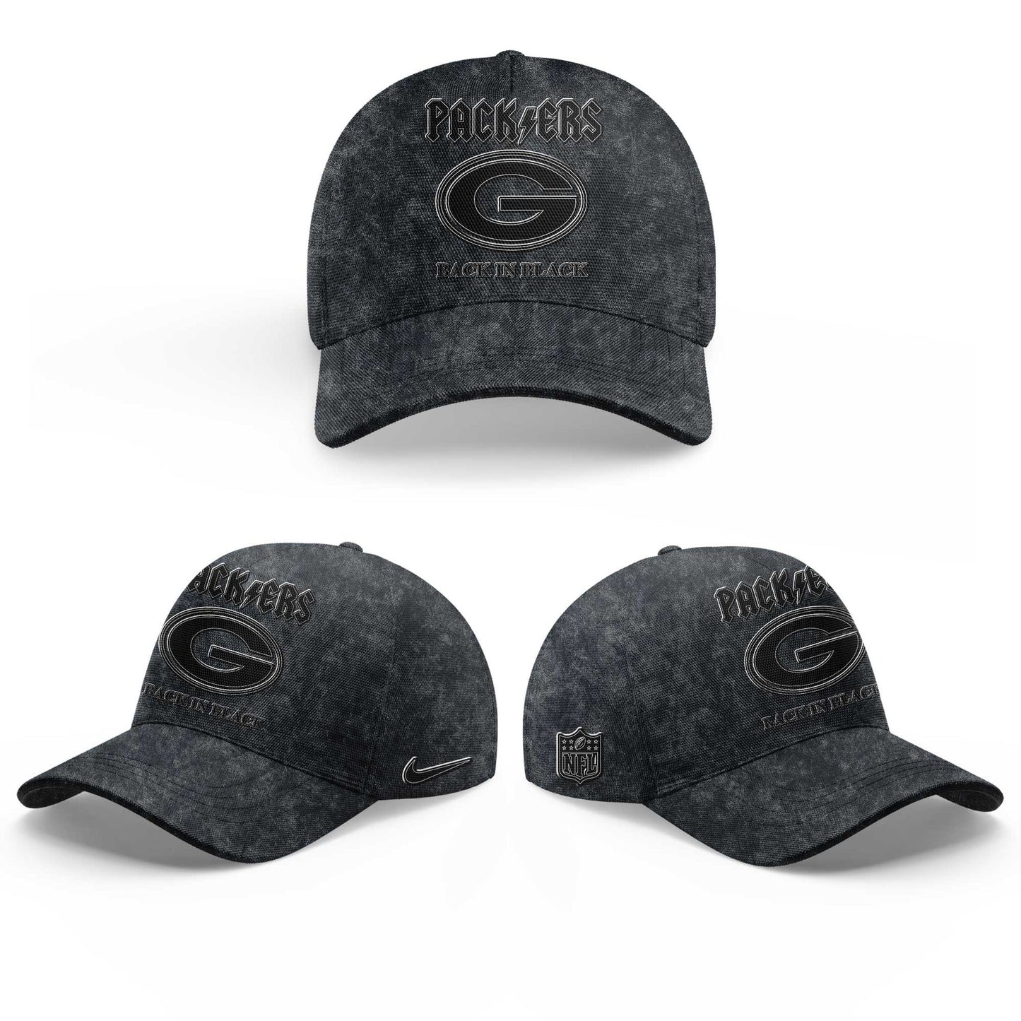 GB Packers Back in Black 2025 Combo Hoodie