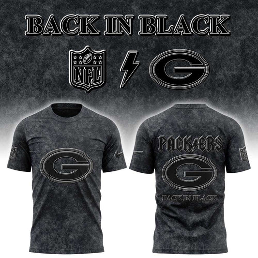GB Packers Back in Black 2025 Combo Shirt