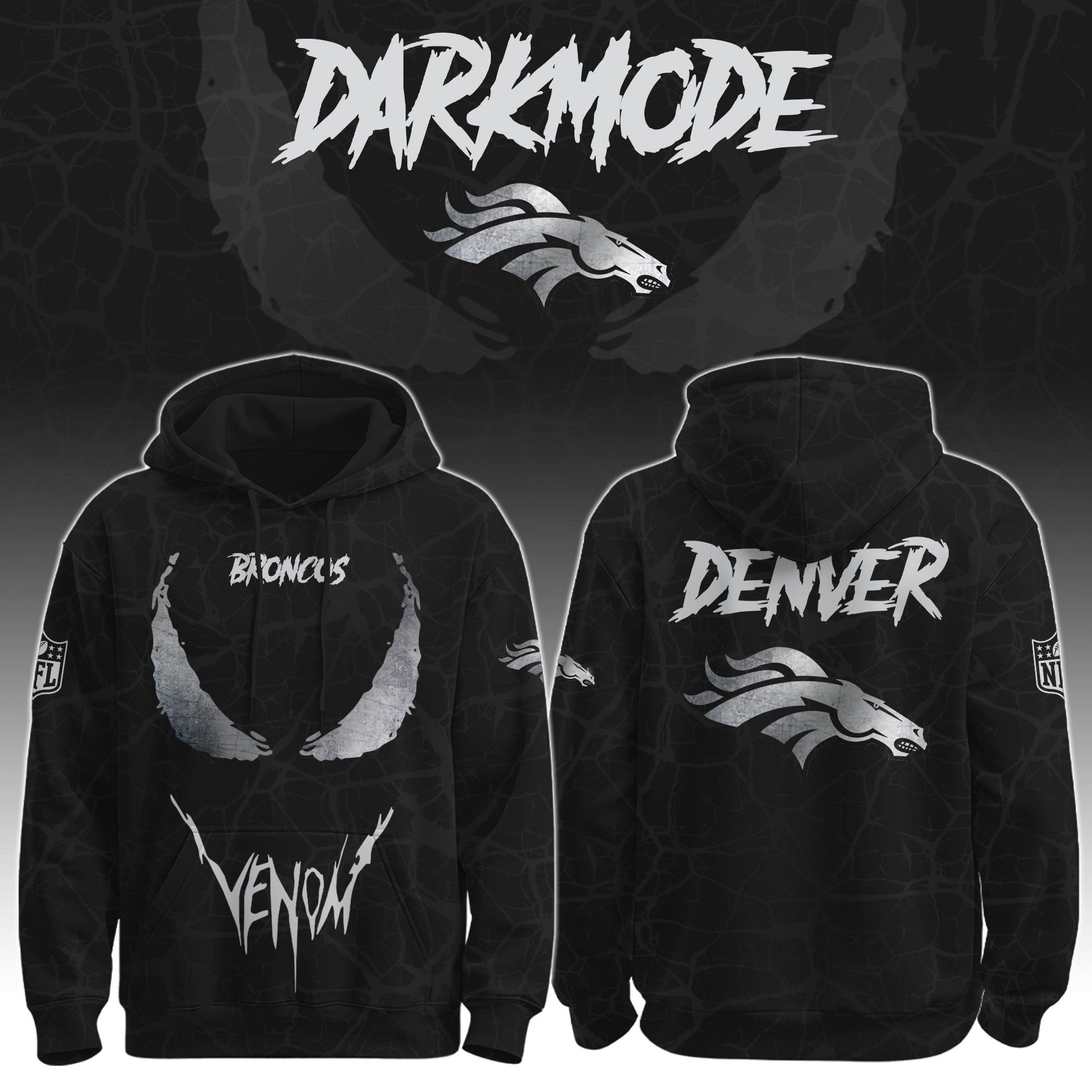 Broncos x Venom Darkness Hoodie