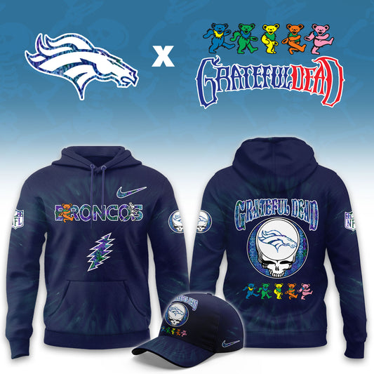 _Denver Broncos  Grateful Dead Limited Hoodie