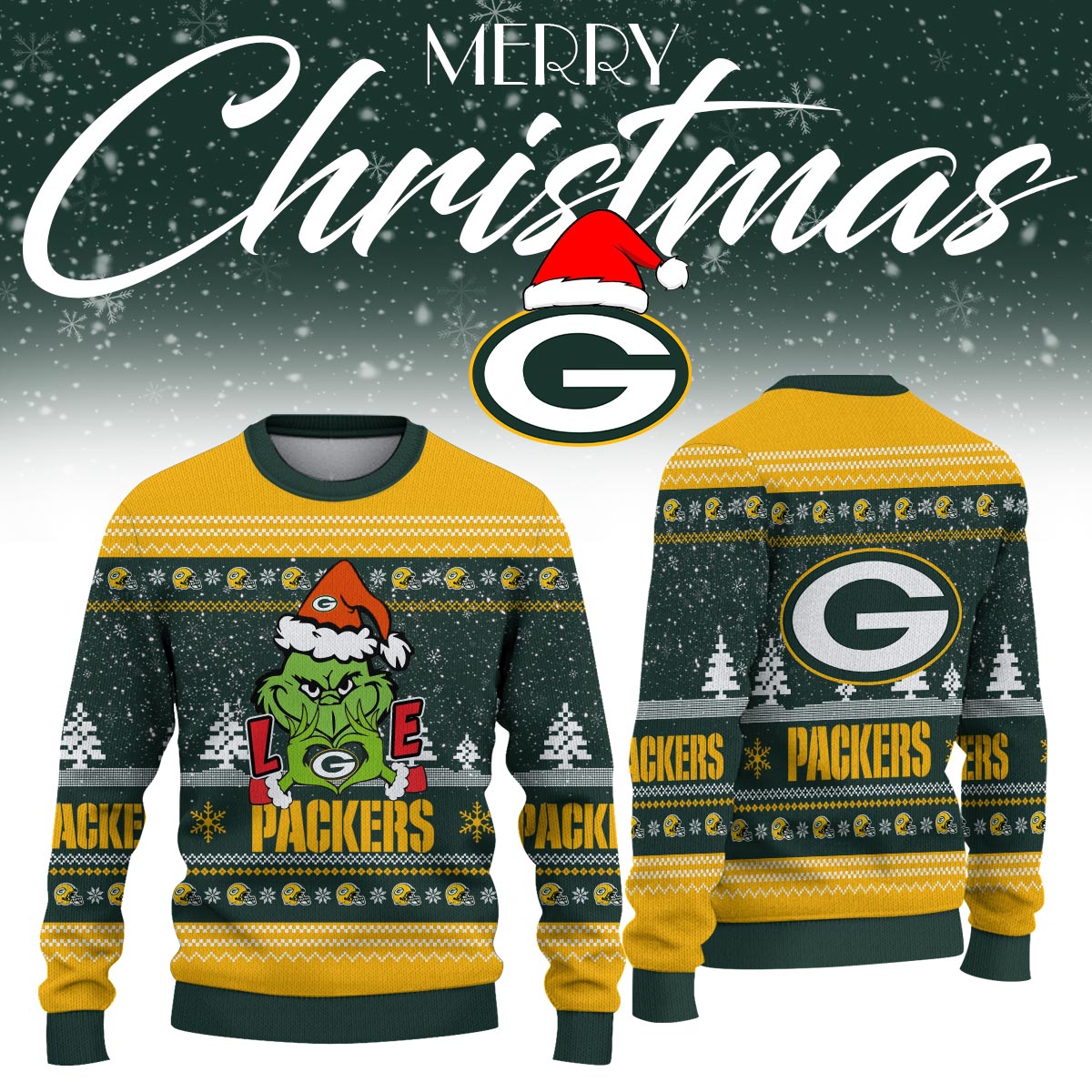 _Green Bay Packers Limited Ugly Christmas Sweaters