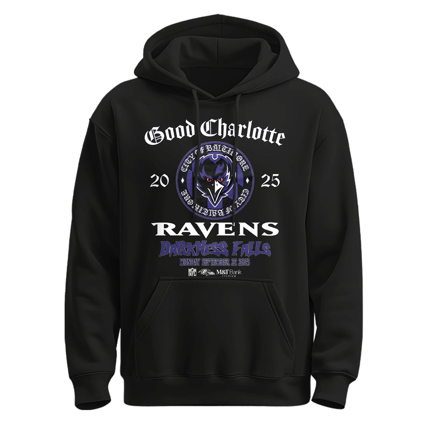 Ravens x Good Charlotte 2025 “Darkness Falls” Hoodie