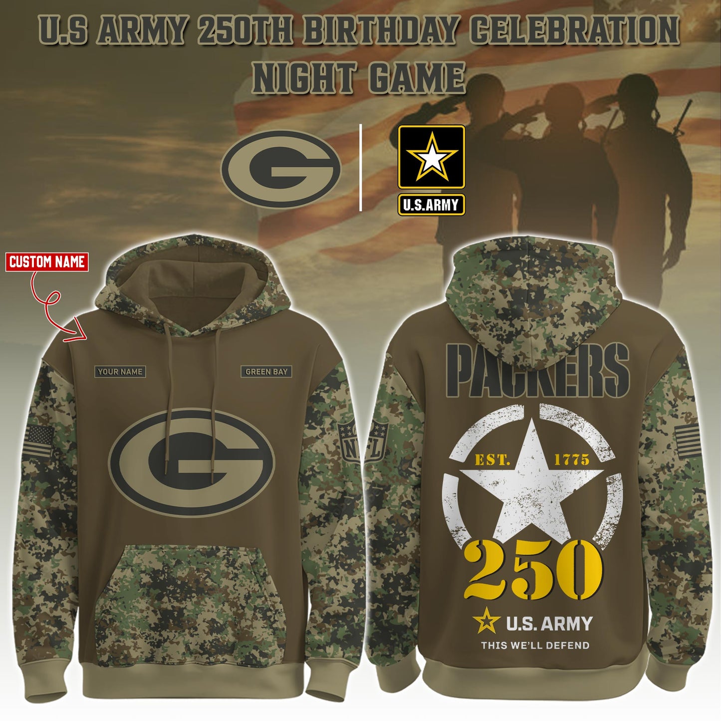 GB-Army 250th Birthday Hoodie Limited Edions
