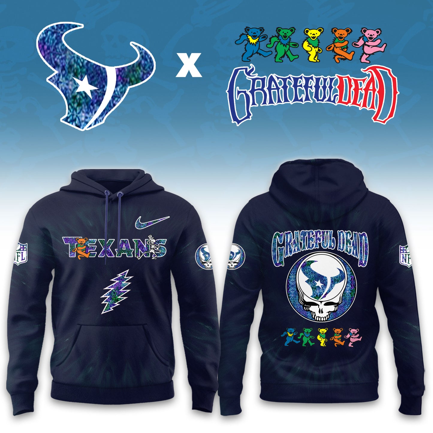 _Houston Texans Grateful Dead Limited Hoodie