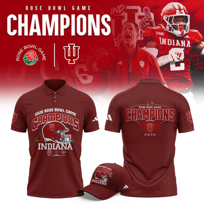 Indiana Hoosiers 2026 Rose Bowl Champions Limited Polo Shirt