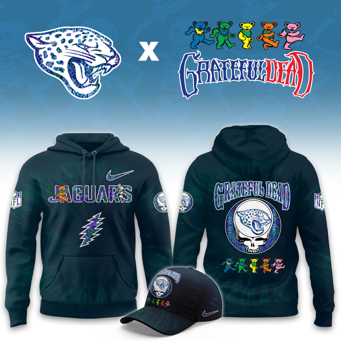 ...Jacksonville Jaguars Grateful Dead Limited Hoodie