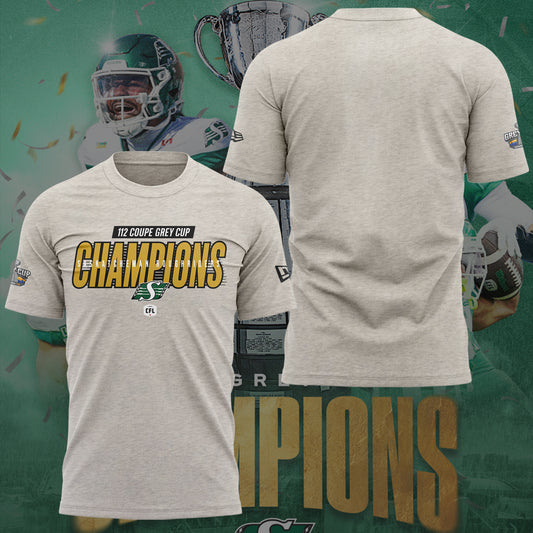 Limited Edition Roughriders 2025 Grey Cup Champions Shirt-KC11172519