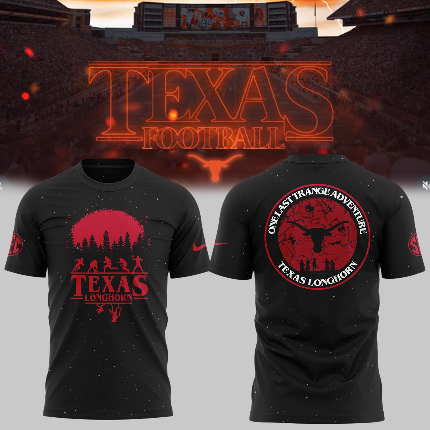 Limited Editon Longhorn x Stranger Things TShirt-KC11292507