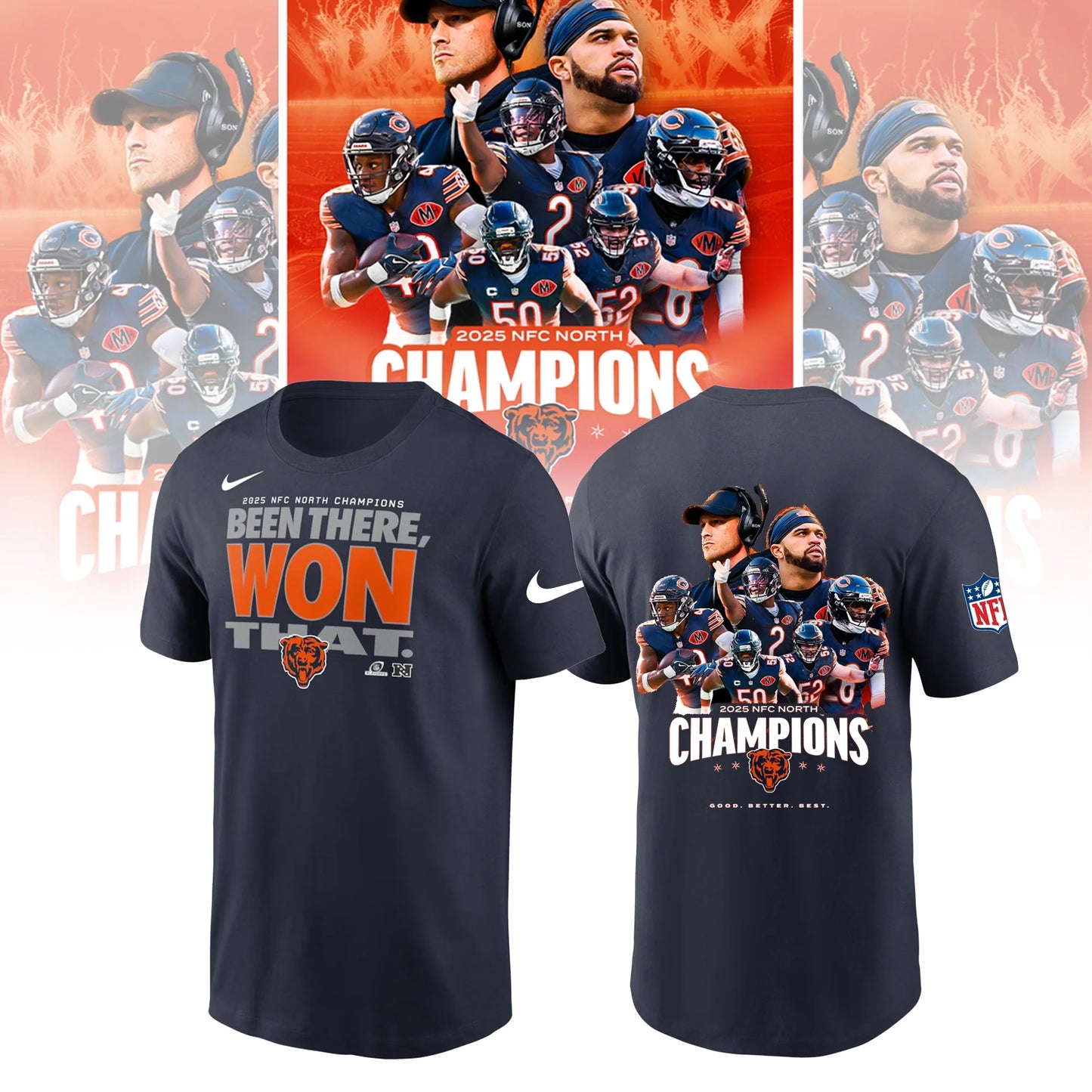 Kings of the North - Chicago Bears Champions NFC North Shirt