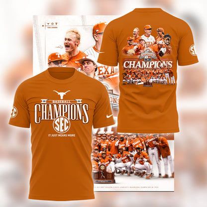 Limited EditonTexas Baseball x SEC CHAMPIONS TShirt-LL250516009