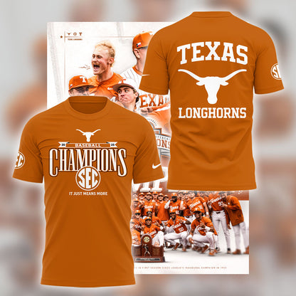 Limited EditonTexas Baseball x SEC CHAMPIONS TShirt-LL250516011