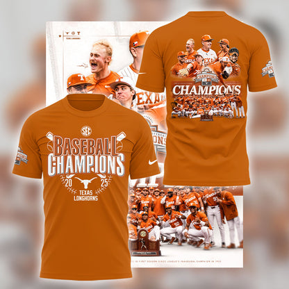 Limited EditonTexas Baseball x SEC CHAMPIONS TShirt-LL250516018