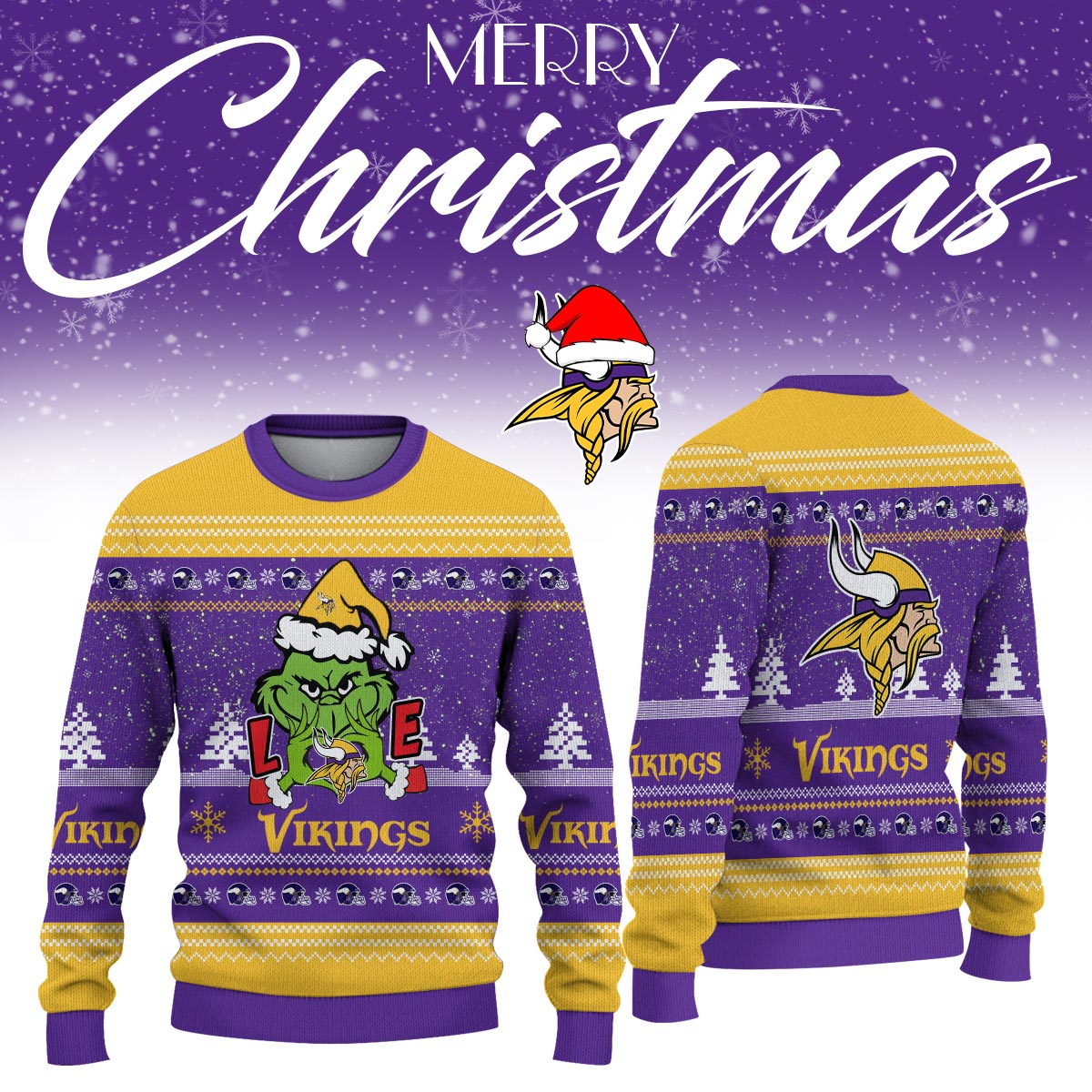 _Minnesota Vikings Limited Ugly Christmas Sweaters