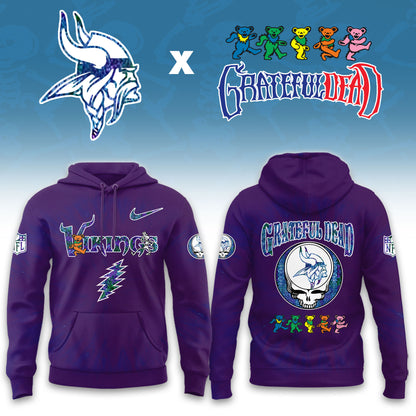 _Minnesota Vikings Grateful Dead Limited Hoodie