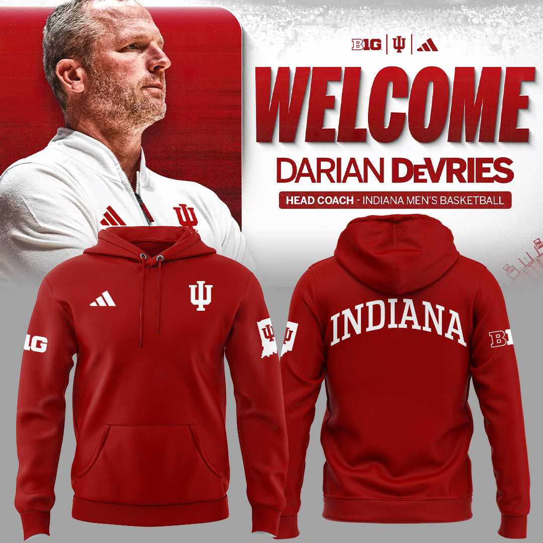 Limited Edition Coach Darian DeVries Indiana Men's Basketball Hoodie-ND03202541