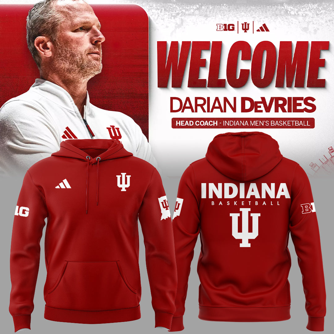 Limited Edition Coach Darian DeVries Indiana Men's Basketball Hoodie-ND03202542