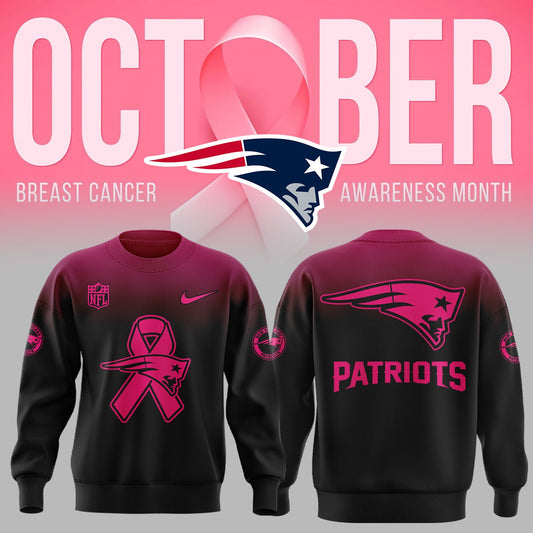 New England Patriots Football Breast Cancer Combo Sweatshirt