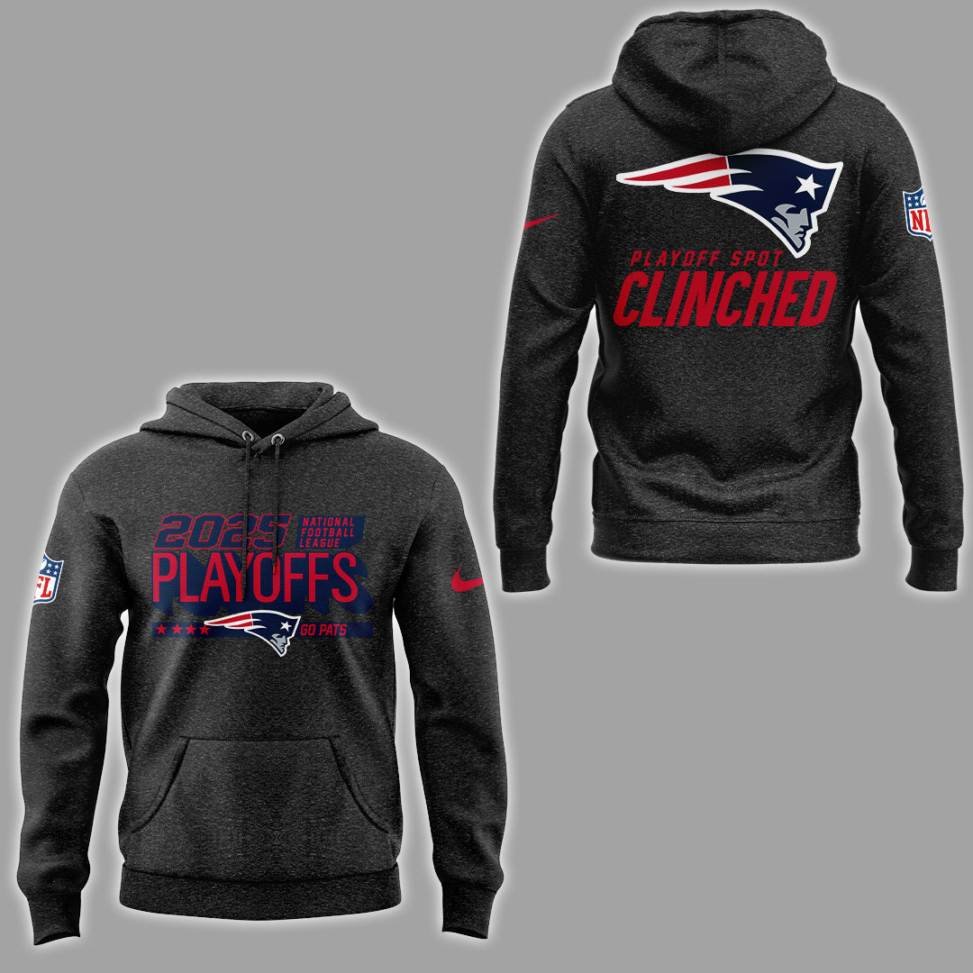 Limited Edition 2025 Patriots Playoffs Clinched Hoodie