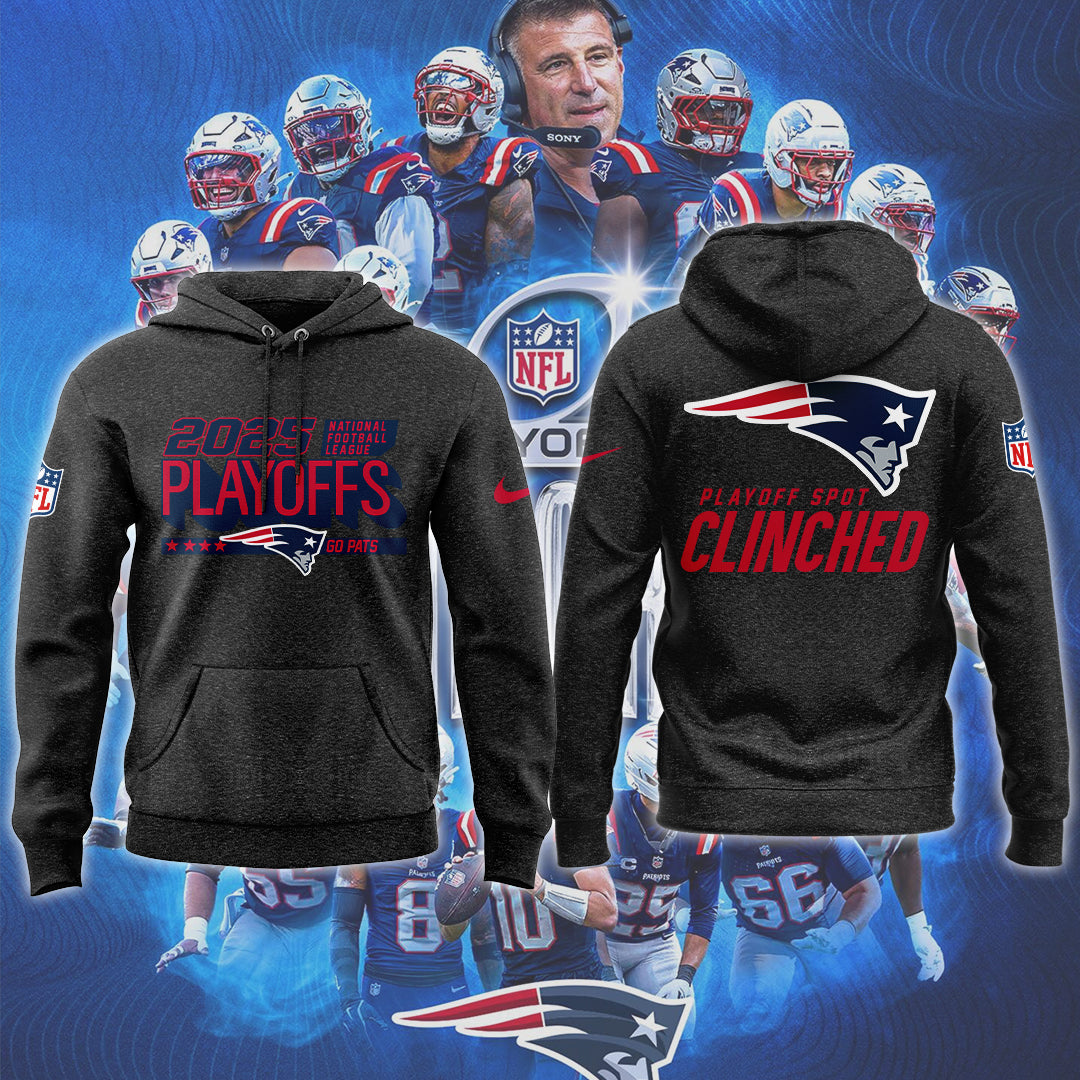 Limited Edition 2025 Patriots Playoffs Clinched Hoodie