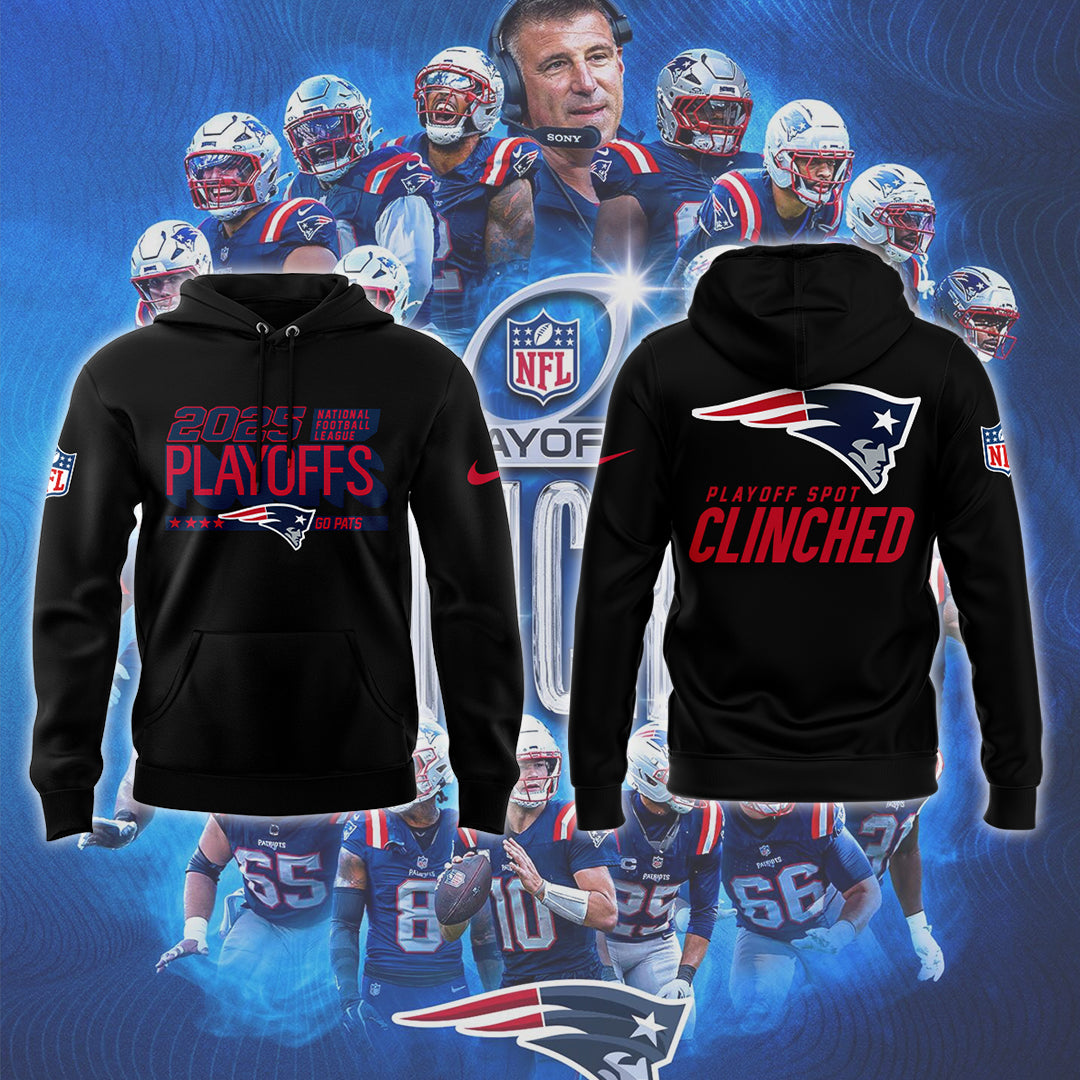Limited Edition 2025 Patriots Playoffs Clinched Hoodie
