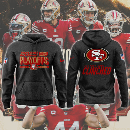 Limited Edition 2025 49ers Playoffs Clinched Hoodie