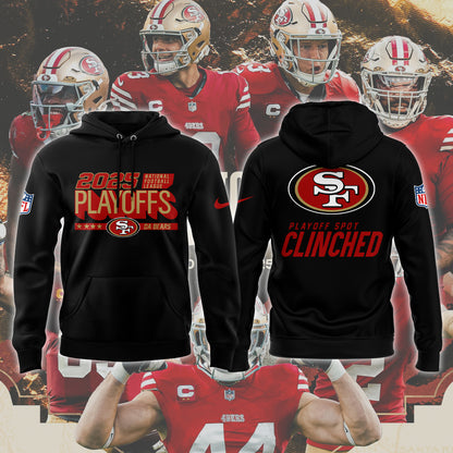Limited Edition 2025 49ers Playoffs Clinched Hoodie