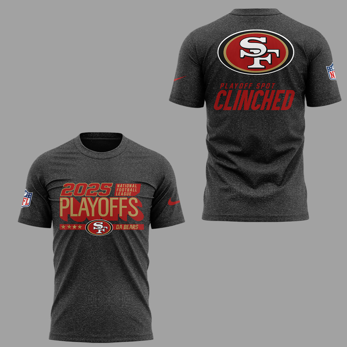 Limited Edition 2025 49ers Playoffs Clinched T-Shirt