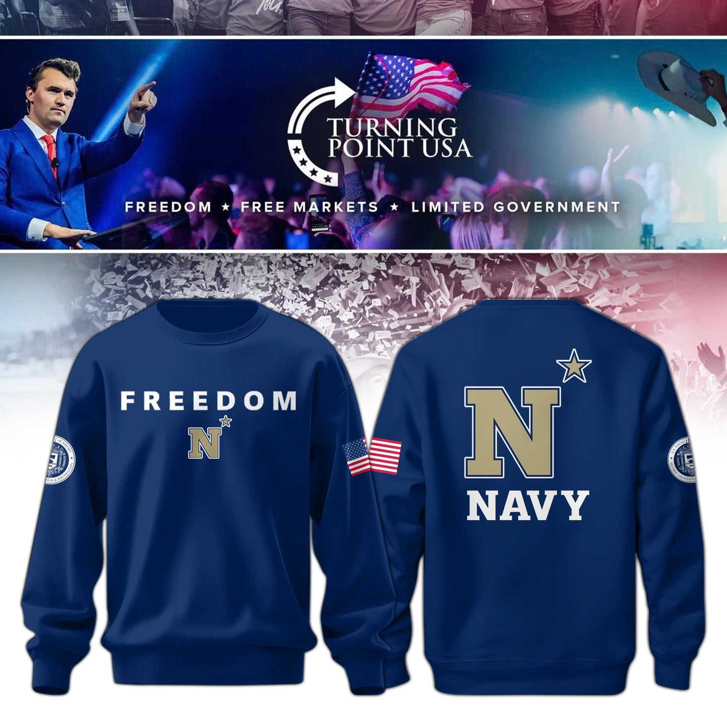Navy Campus Freedom Sweatshirt