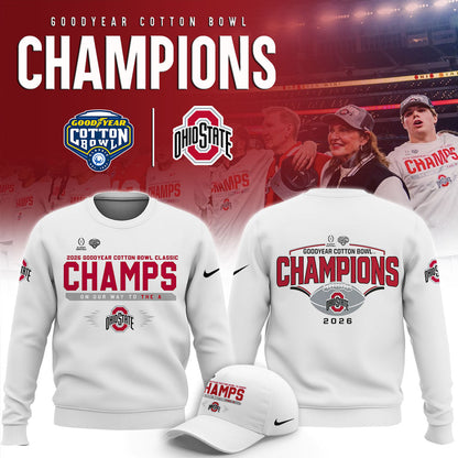 Ohio State Buckeyes 2026 Goodyear Cotton Bowl Champions Limited Sweatshirt v2