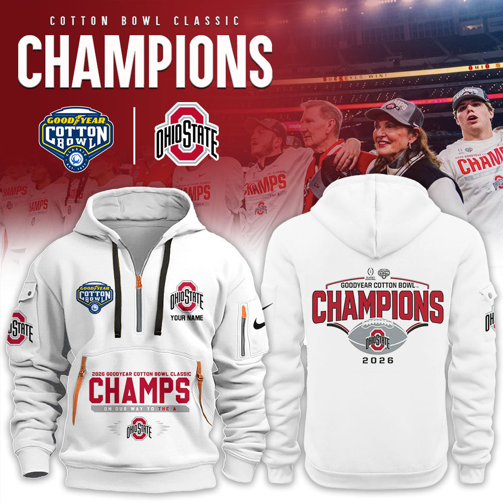 Ohio State Buckeyes 2026 Goodyear Cotton Bowl Champions Limited New Hoodie v2