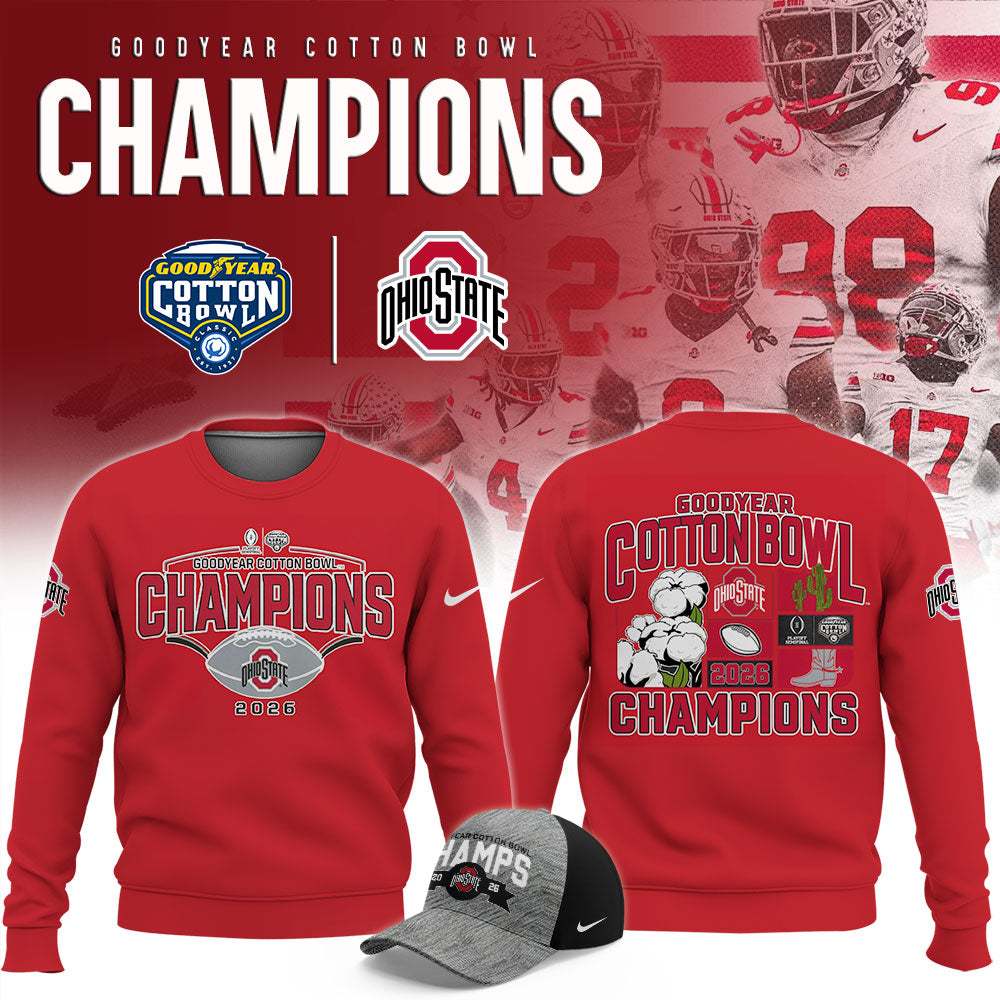 Ohio State Buckeyes 2026 Goodyear Cotton Bowl Champions Limited Sweatshirt