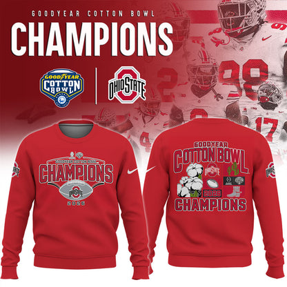 Ohio State Buckeyes 2026 Goodyear Cotton Bowl Champions Limited Sweatshirt