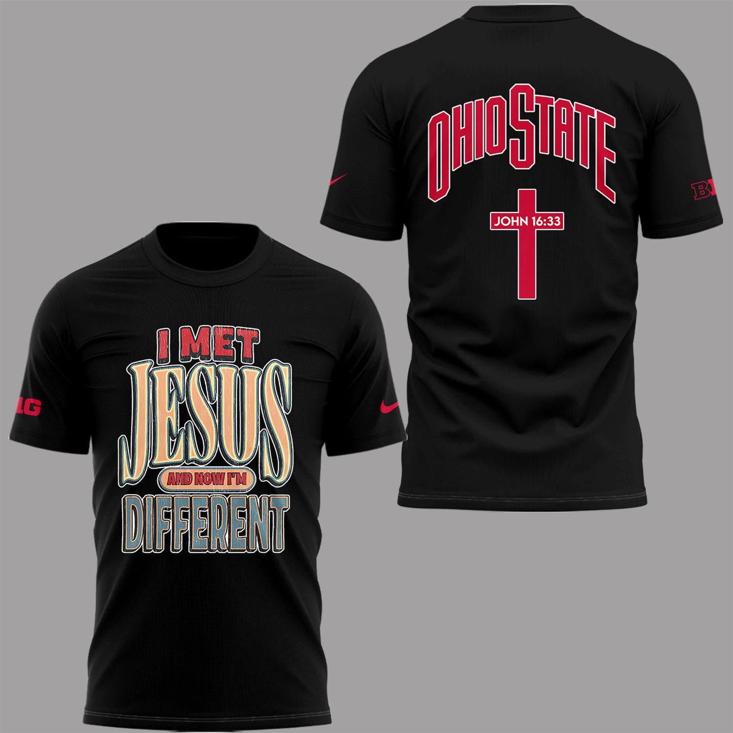 Back at Ohio State, J.T. Tuimoloau makes a statement in the ‘I MET JESUS AND NOW I’M DIFFERENT’ T-Shirt