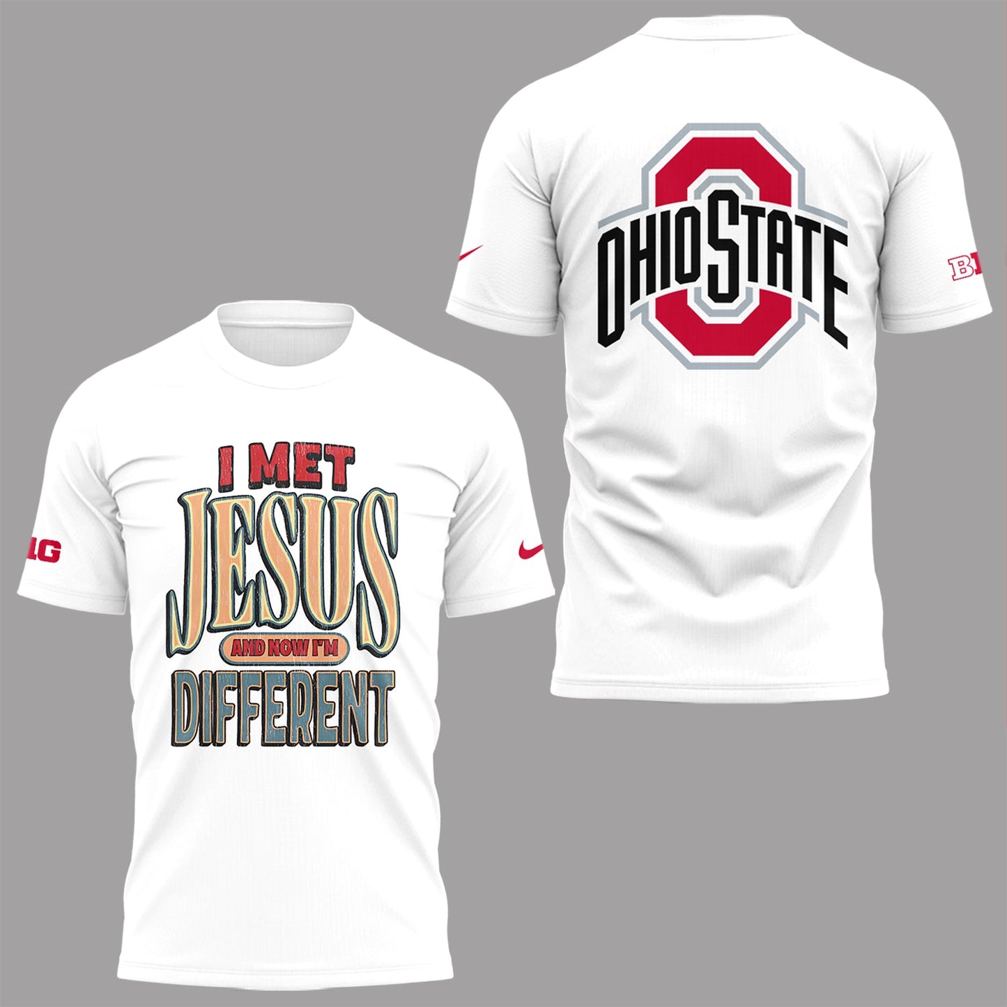 Back at Ohio State, J.T. Tuimoloau makes a statement in the ‘I MET JESUS AND NOW I’M DIFFERENT’ T-Shirt