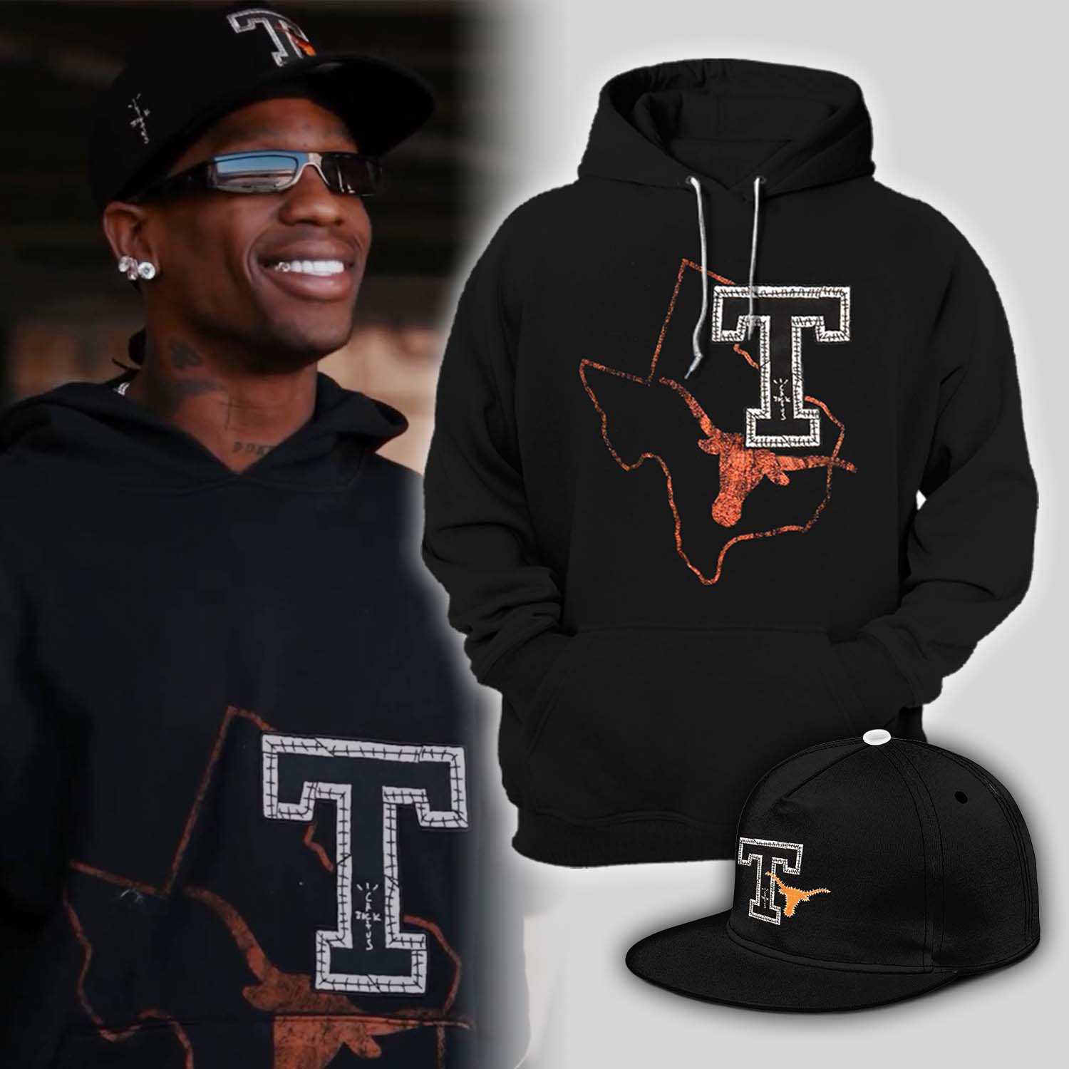Limited Edition Tx Longhorns x Travisscott Hoodie 2024