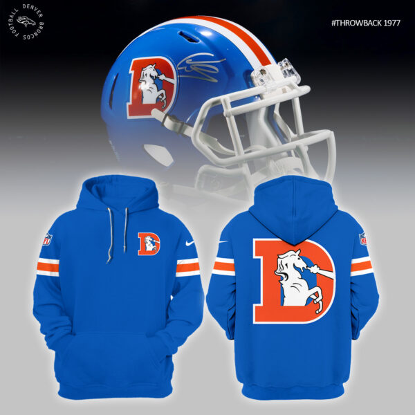 Broncos 2024 Throwback 1977 Navy Limited Hoodie