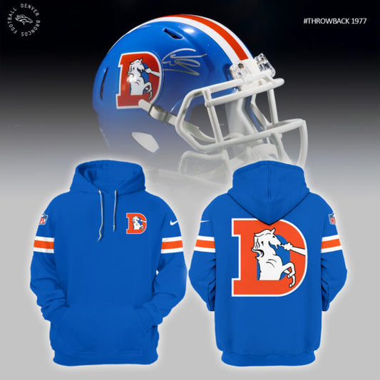 Broncos 2024 Throwback 1977 Navy Limited Hoodie