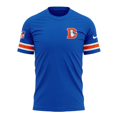 Denver Broncos NFL 2024 Throwback 1977 - Navy Limited T-Shirt-PU080524300
