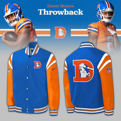 Denver Broncos NFL 2024 Throwback 1977 - Limited Baseball Jakcet-PU080524303