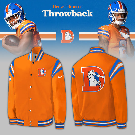 Denver Broncos NFL 2024 Throwback 1977 - Orange Crush Limited Baseball Jakcet-PU080524304