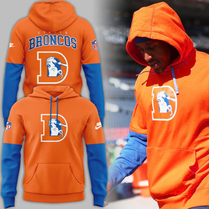 Denver Broncos NFL 2024 Nike Limited Throwback To 77 Orange Hoodie