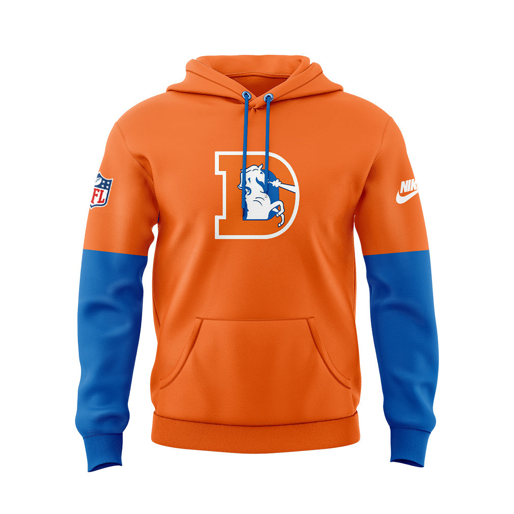 Denver Broncos NFL 2024 Nike Limited Throwback To 77 Orange Hoodie
