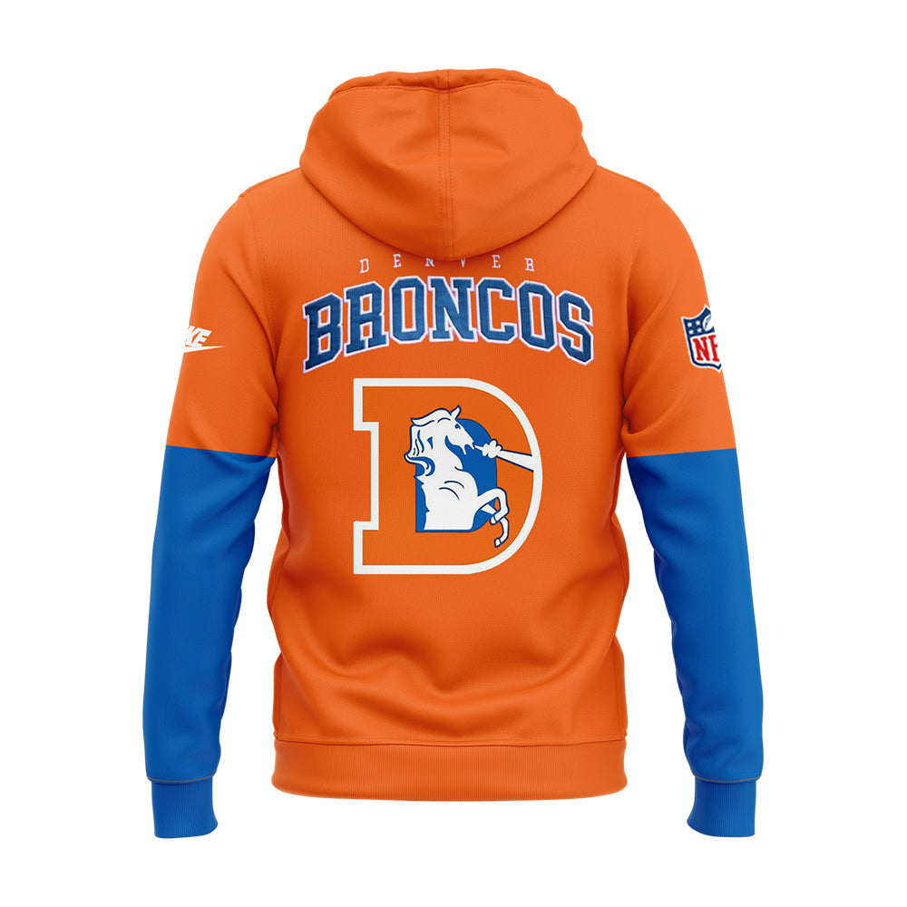 Denver Broncos NFL 2024 Nike Limited Throwback To 77 Orange Hoodie