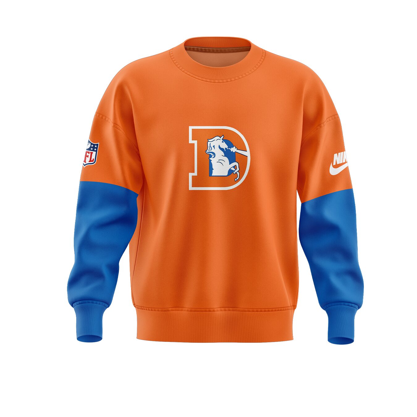 Denver Broncos NFL 2024 Nike Limited Throwback To 77 Orange Sweatshirt