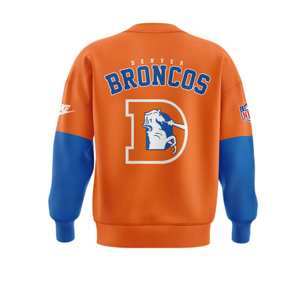Denver Broncos NFL 2024 Nike Limited Throwback To 77 Orange Sweatshirt