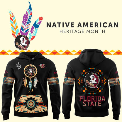 Limited Native American Heritage Black Hoodie-PU1128241050