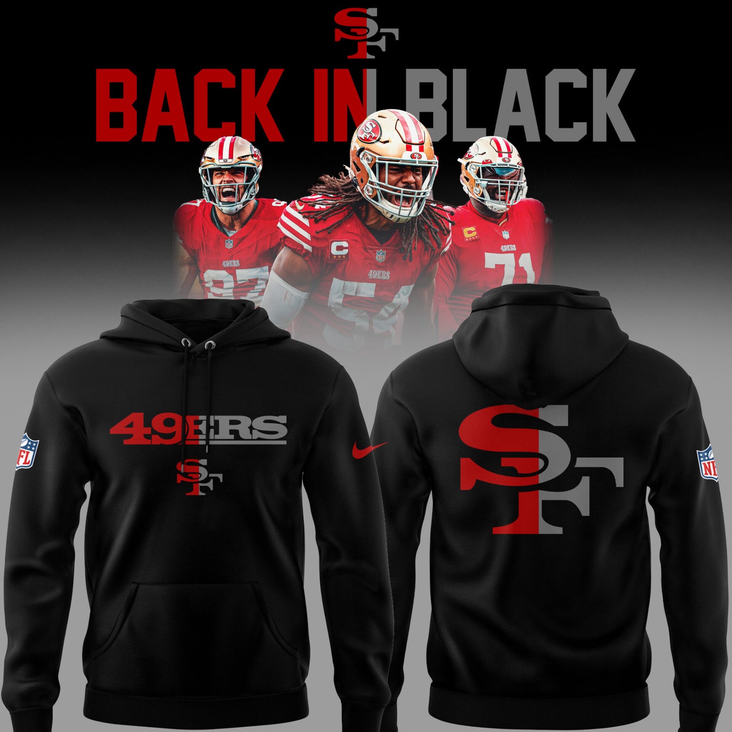 Limited Edition 49ers 🏈 Back In Black