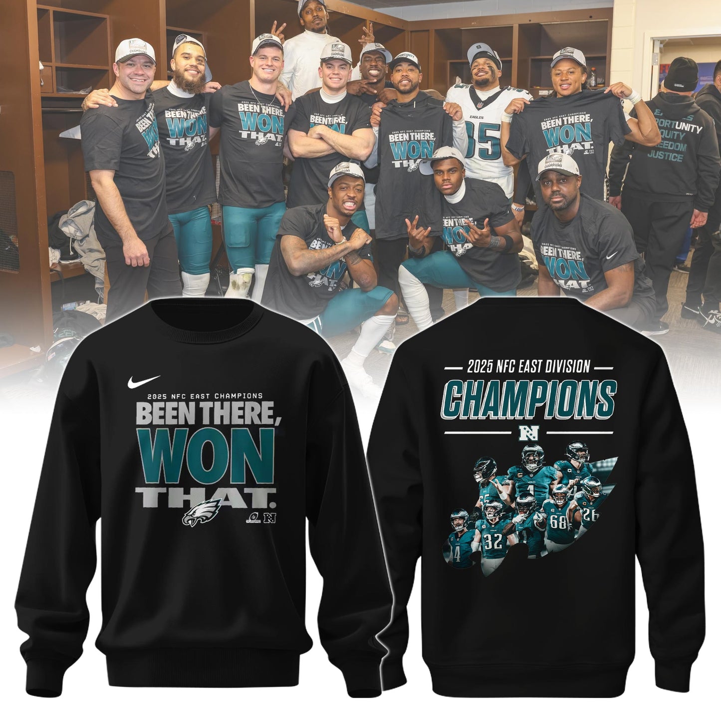 Philadelphia Eagles Back-to-Back NFC East Champions | Limited Edition Sweatshirt