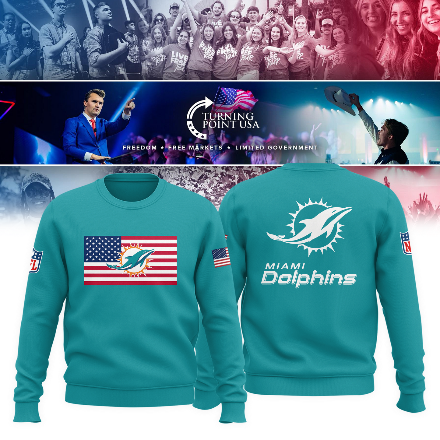 Limited edition Miami Dolphins x TPUSA